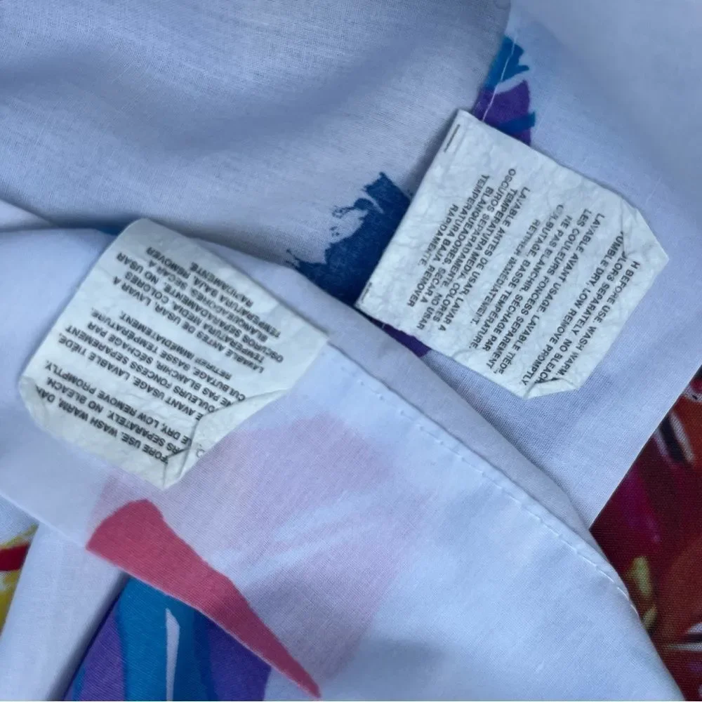 Vintage Colorful Abstract Springs Brand KING Size Pillowcase Set of 2 EUC 90's?